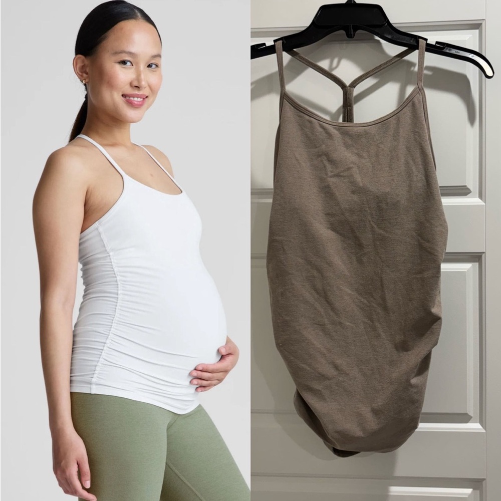 Beyond Yoga TAN Maternity Tank Top Size S